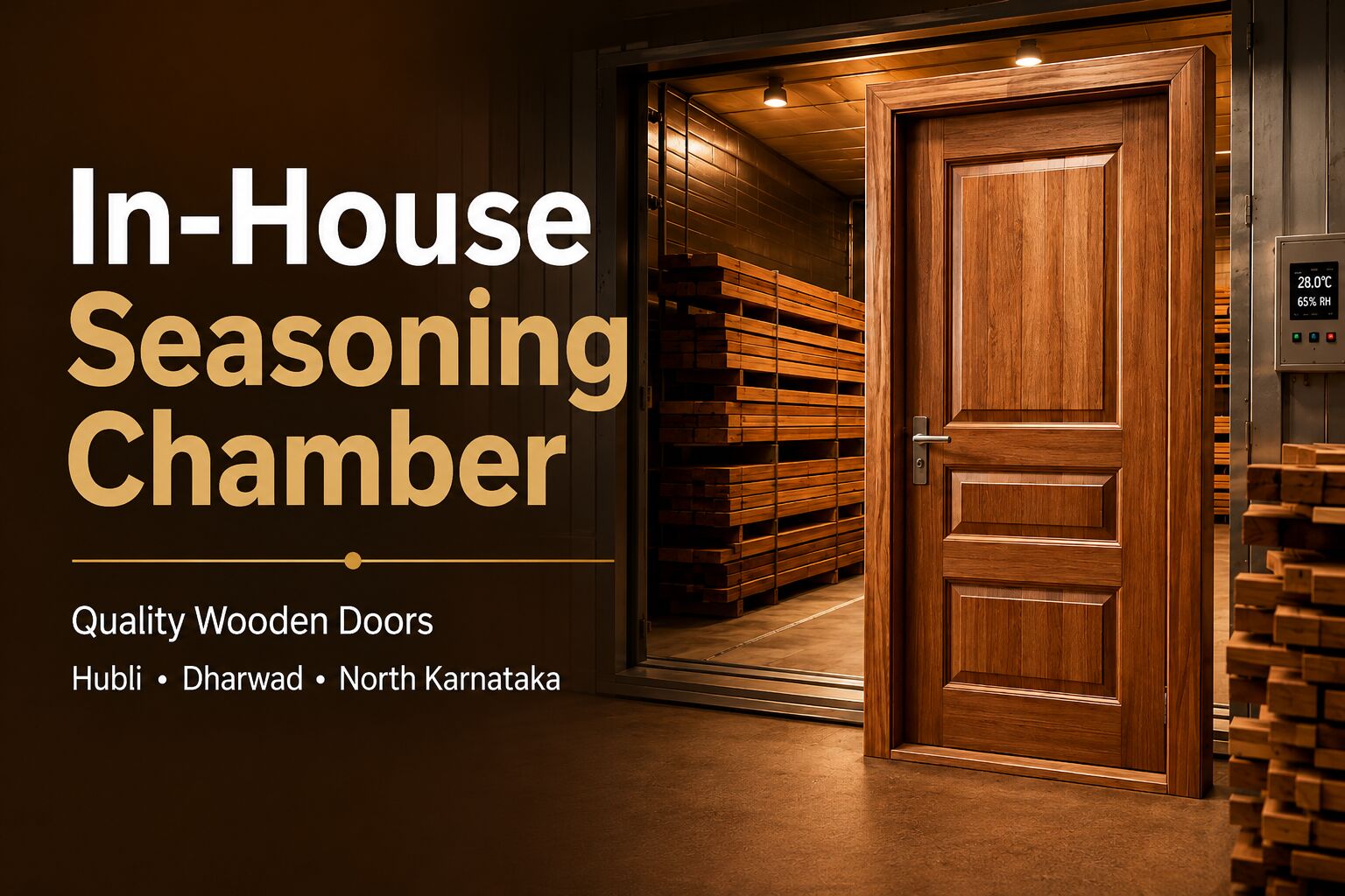Seasoning Chamber for Quality Wooden Doors in Hubli, Dharwad & North Karnataka